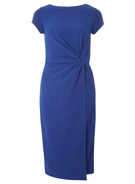 **Luxe Cobalt Blue Ruched Dress